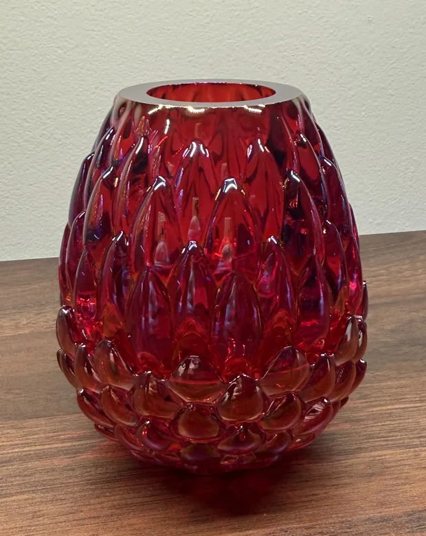 Fire Element dragon egg in red glass