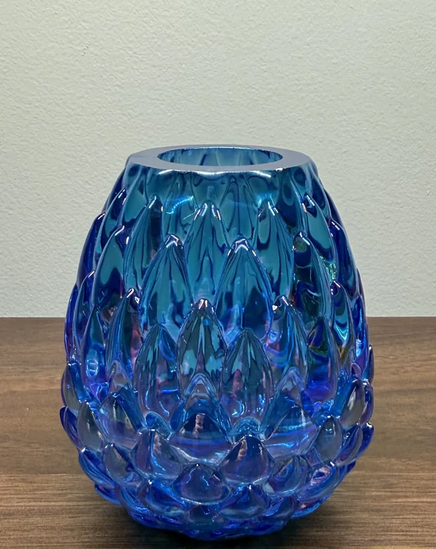 Water Element dragon egg in blue glass